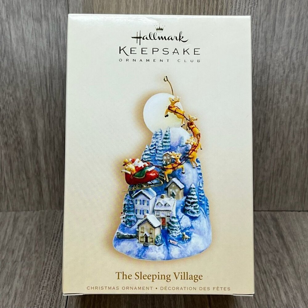 2006 Hallmark Keepsake The Sleeping Village- Club Handcrafted Christmas Ornament